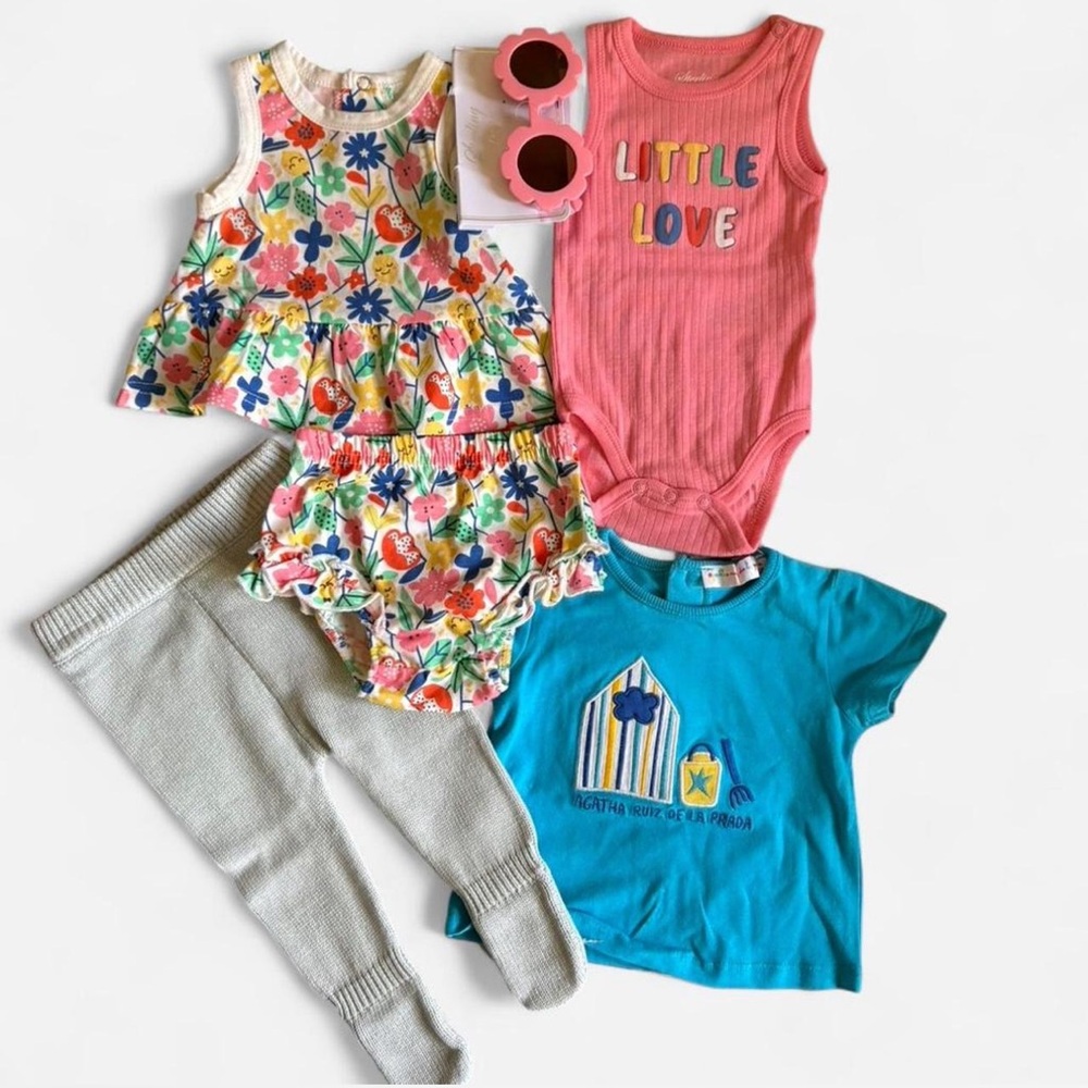 Little Love Pink Ribbed Baby Bodysuit - Kids Other
